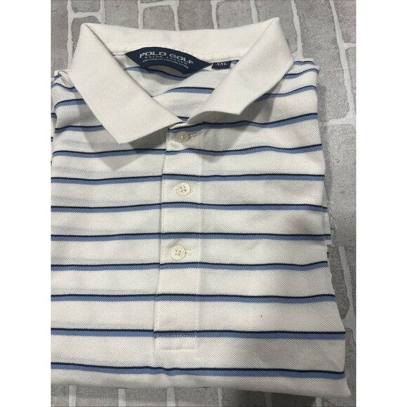 Polo by Ralph Lauren Collar 3 Button Short Sleeve Stripe Design Men's Size XXL - Picture 11 of 12